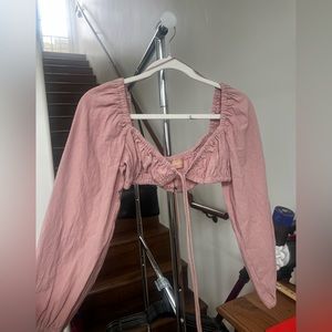 Pink super cropped top! Size small! NWT